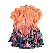 TrendsBlue Elegant Chiffon Floral Sheer Kimono Wrap Cardigan Beach Cover Up, Orange