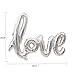 OLizee® Romantic Script Love Wedding Decorative Foil Ballon 42.5 x 25.8 inch Banner(Silver)