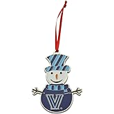 Villanova Wildcats Snowman Metal Christmas Ornament