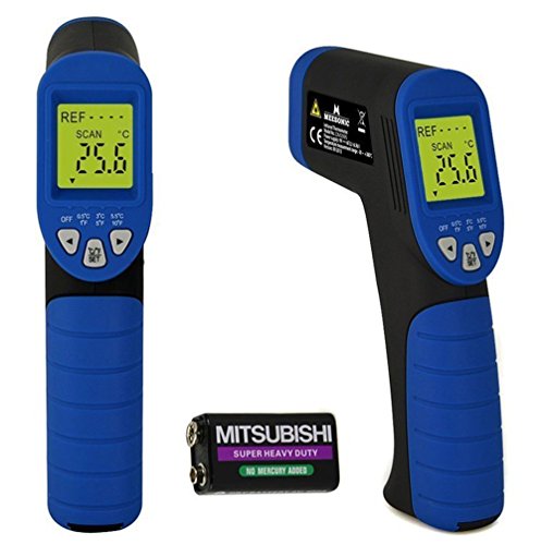 Digital Infrared Thermometer, Easy Lasergrip Non-contact Laser Temperature Gun with Temperature Deviation Function IT06-B3(Blue)