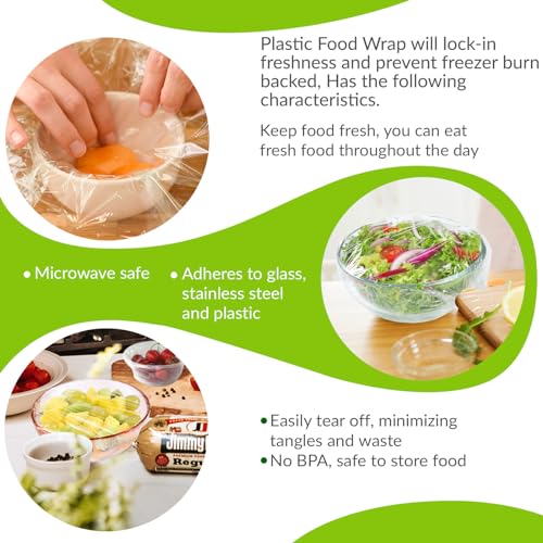 PRESS & SEAL PLASTIC CLING WRAP DISPENSER WITH CUTTER – 12 INCH X 300 SQ FT, KEEPS FOOD FRESH