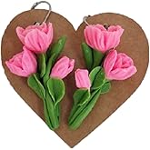 Pink peony earrings, flower dangle earrings