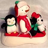 Hallmark 2007 Snow What Fun Sledders Techno Plush Animated Snowman