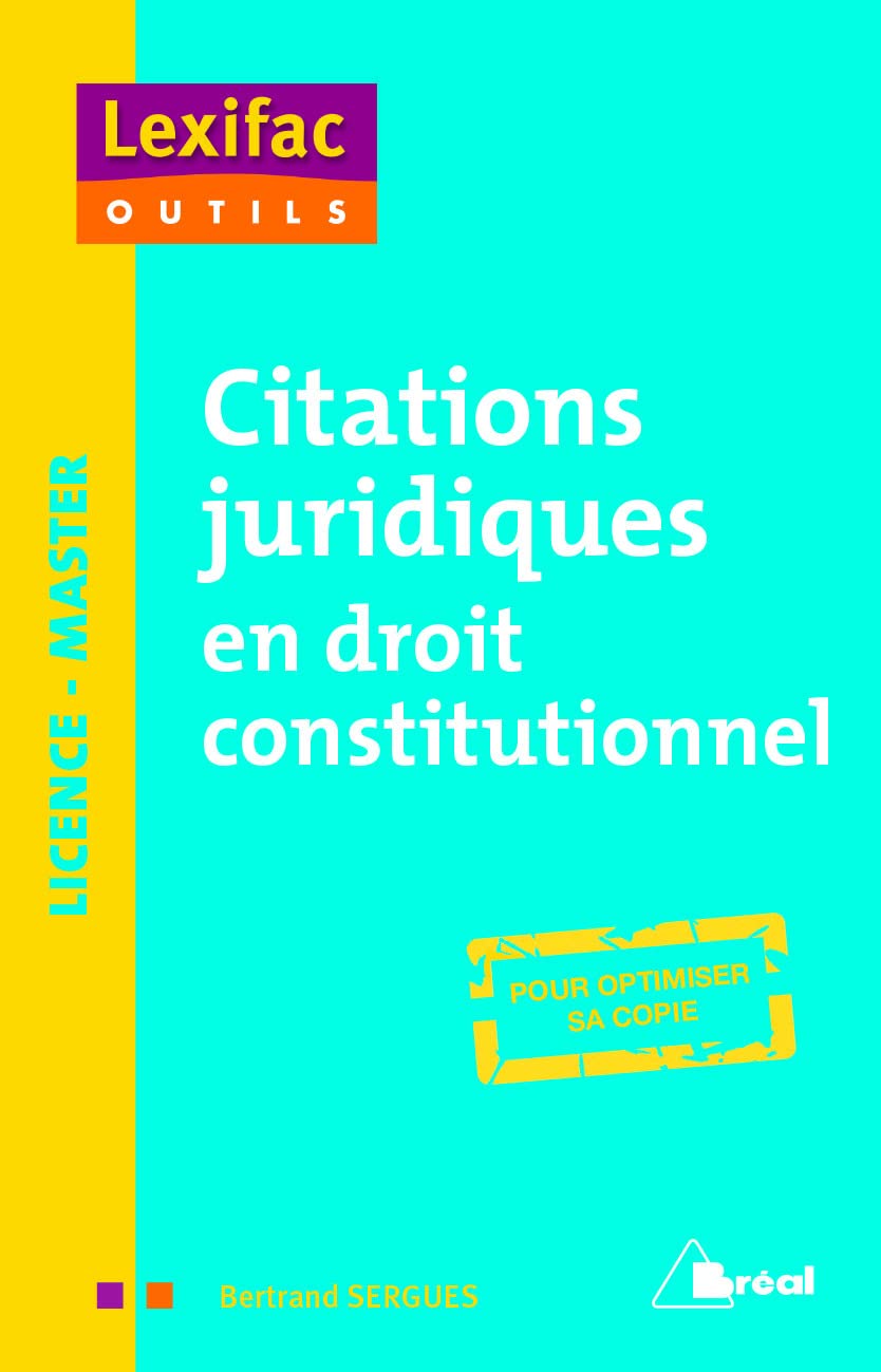 Amazon Fr Citations Juridiques En Droit Constitutionnel Sergues Bertrand Livres