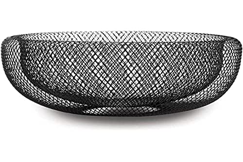 Centro de mesa em metal preto - 14,5 x 29 cm