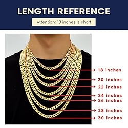 Men's Gold Curb Chain Stainless Steel 26" Inches