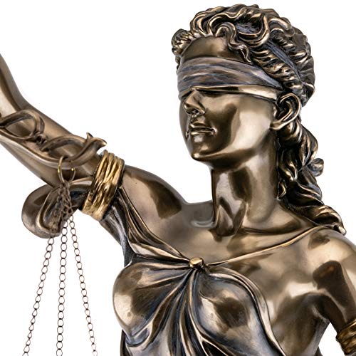 Top Collection Large Blindfolded Lady Justice Statue Holding Scales of