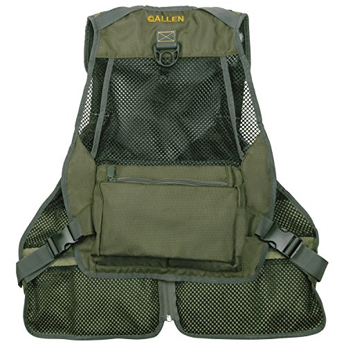 allen company, chaleco de pesca big horn con pestañas molle web gear, con bolsillo de almacenamiento de hidratación, equipo de pesca al aire libre, oliva, mediano