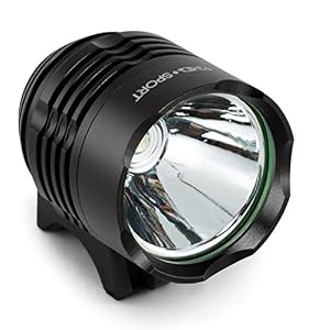 Image of Super Sale 1200 Lumens LED Front Bike Headlight with 5200mAh Battery Pack & Headband | Waterproof Cycling Headlamp | 3 Lighting Modes | Light Kit for Mountain, Road & Touring Bikes