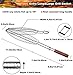 ROMANTICIST Non Stick Extra Large Fish Grill Basket for Grilling Any Fish Up to 16-4pc Heavy Duty Stainless Steel Grill Accessories Set - Grilling Basket Spatula Fork Tongs - Grill Gift for Men