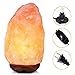 Sunnest Natural Himalayan Salt Lamp, 9 inch Hand Carved Crystal Salt Rock Lamps, Pink Hymalain Salt Lamps, Wood Base with Dimmer Control, Air Purifying