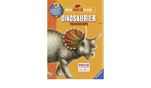 Wieso Weshalb Warum Megaposterstars Dinosaurier Triceratops Poster Originalgrosse 113 X 187 Amazon Es Weinhold Angela Libros En Idiomas Extranjeros