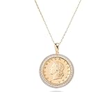 Miabella 18K Gold over 925 Sterling Silver Diamond