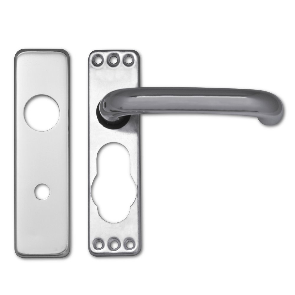 ASEC Plate Mounted Aluminium Lever Furniture