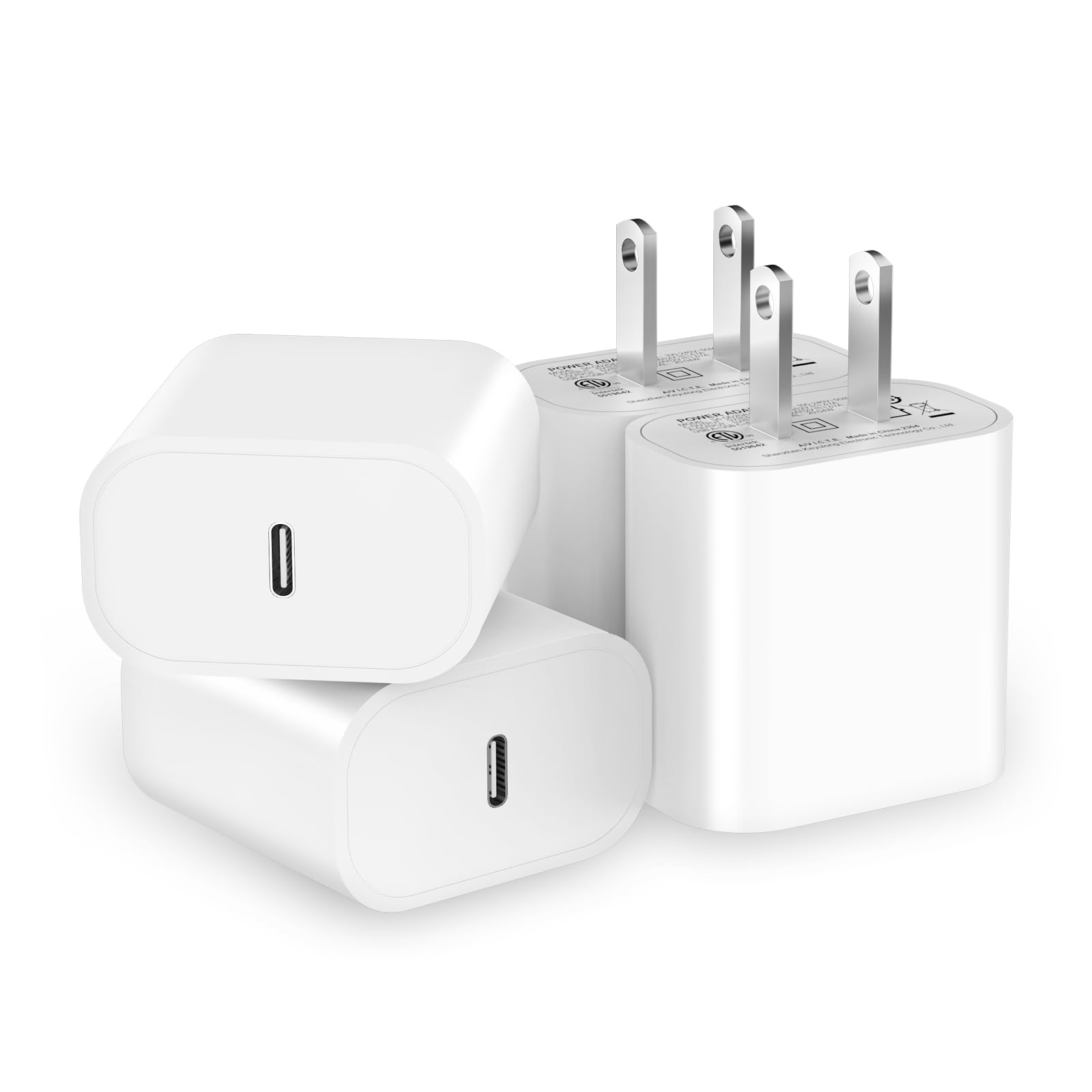 Photo 1 of [4 Pack] USB C Charger Block Fast Charging,20W USB-C Power Adapter Type C Wall Chargers for i Phone 16/15/14/13/12/11/X/8, iPad, Samsung, Google, Galaxy & More