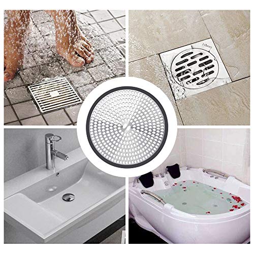 image for Shiwely Shower Drain Hair Catcher Trap Mesh Good Grips Easy Clean Drai
