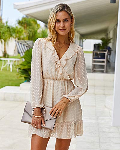 3 ECOWISH+Women+Chiffon+Sleeves+Ruffle