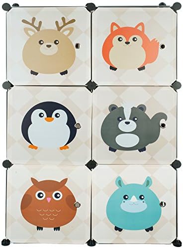 Modern Toy Storage Organizer Bin with Cube Box Design - 6 Cubes Included - Perfect for Books, Playroom or Nursery Decor