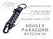 Bomber and Company Paracord Carabiner Survival Keychain Lanyard - Military Grade Type III 7 Strand 550 Lb Test Cord - Premium Best Quality Survival Keychain Outdoor Gear - Black