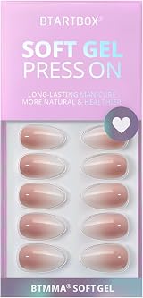 BTArtbox Stick On Nails Short Almond False Nails 32 Pcs 16 Sizes Vanilla Cream view 3