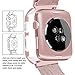 LKEITY Compatible for Apple Watch Band 42mm Series 1/2/3 Milanese Loop Stainless Steel Magnetic Band with Metal Case for iWatch Replacement Strap Rose Gold