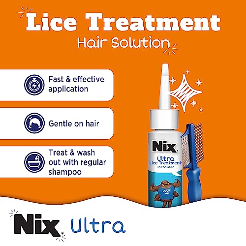 Nix Ultra Lice Removal Kit, Lice Treatment Hair Solution, 3.4 fl oz