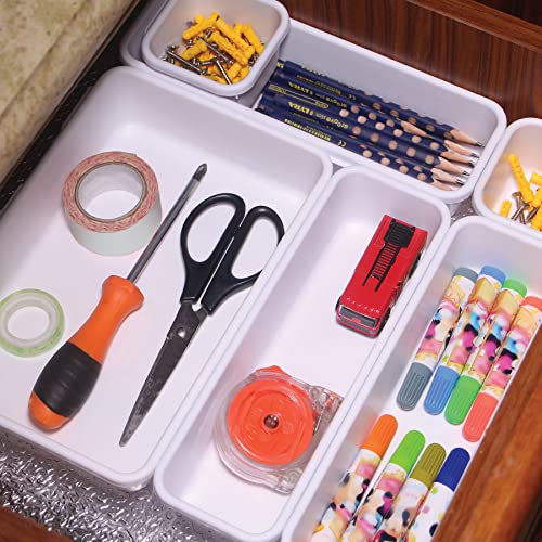 Set of 22 Interlocking Desk Drawer Organizer Tray Dividers Plastic