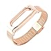 OLLIVAN for Xiaomi Mi Band 4 Strap, Mi Band 4 Mi Band 3 Wristbands Metal Replacement Bracelet Accessories Adjustable Wrist Straps for Xiaomi Mi Band 4 Mi Band 3 -No Tracker