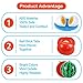 Liberty Imports Realistic Kitchen Fruits Vegetables Play Food Cutting Set for Kids