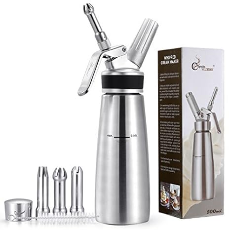 Whipped Cream Dispenser Stainless Steel Bottle Tips You Get 3 Decorating Tips 1 Pint Whip Cream Culinary Easy Instructions N2o Cartridges Not