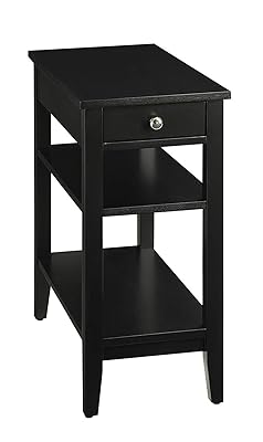 Convenience Concepts American Heritage Three-Tier End Table, Black