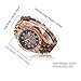 BEWELL W116C Wooden Watch Mens with Date Day Display, Retro Wood Watches with Luminous Hands, Lightweight Wooden Wristwatch