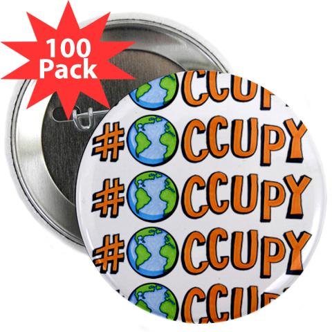 Hashtag Occupy Global Wall Street Protest OWS WE ARE THE 99% 2.25 inch Pinback Button 100-PACK