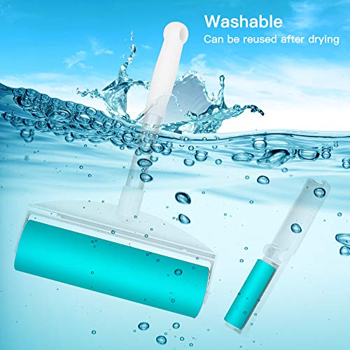 2 Pack Lint Roller Pet Hair Remover Lint Roller Cleaner for Clothes Resuable & Washable Lint Roller Cleaner for Clothes, Sofa, Car Seats