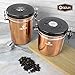 OPUX Coffee Canister | Stainless Steel Airtight Coffee Container with Scoop | Coffee Storage for Coffee Beans, Ground, Tea with Co2 Valve and Date Tracker | Coffee Jar (21 oz Copper)