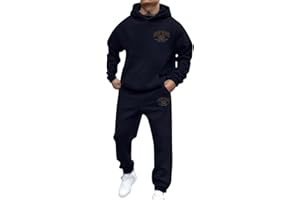 Men's Tracksuit 2 Piece Hoodie Athletic Sweatsuit Trendy New York Print Casual Running Jogging Sport Suit Sets