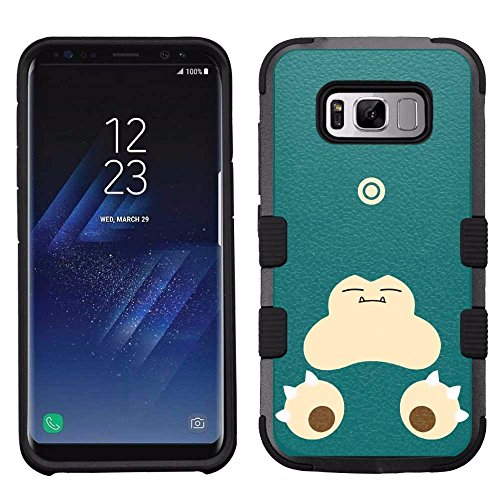 for Samsung Galaxy S8, Hard+Rubber Dual Layer Hybrid Heavy-Duty Rugged Armor Cover Case - Pokemon Monster Snorlax