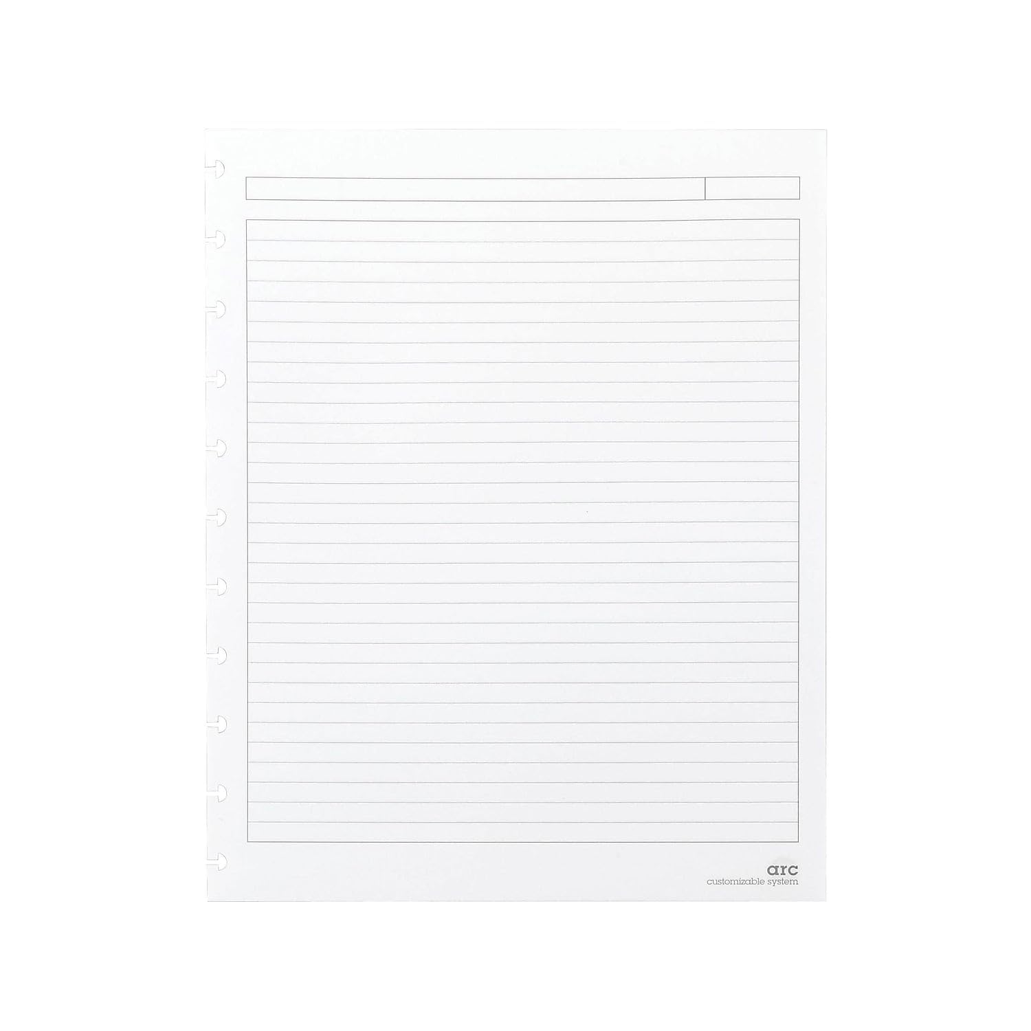 Staples? Arc Notebook Filler Paper Letter Size Slim Lined White 8.5" x 11" 50 Sheets