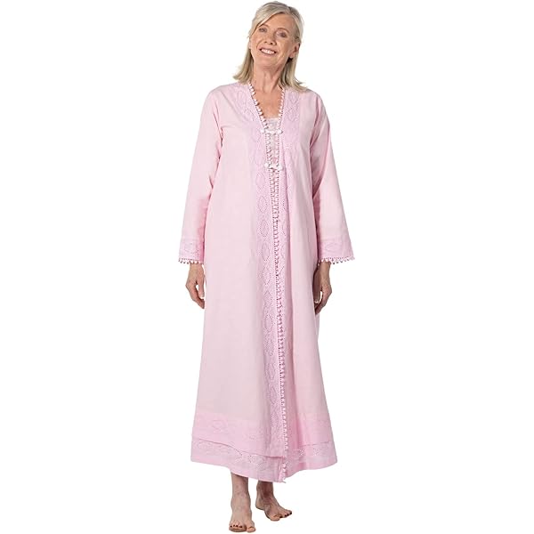Slenderella Ladies Waffle Button Dressing Gown HC4327 Pink Small at Amazon  Women's Clothing store