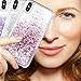 Caka iPhone X Case, iPhone Xs Glitter Case Liquid Series Girls Luxury Fashion Bling Flowing Liquid Floating Sparkle Glitter Cute Soft TPU Case for iPhone X XS (Rose Gold)