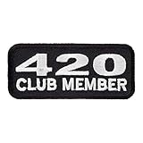 420 Club Member Biker Patch, Marijuana Patches