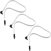 JJHXSM 3pcs SATA III 6Gbit/s Right Angle Data Cable with Locking Latch for HDD/SSD/CD and DVD Drives, White