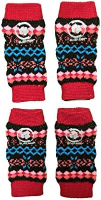 Silver Paw Leg Warmers, Large, Camellia Pink