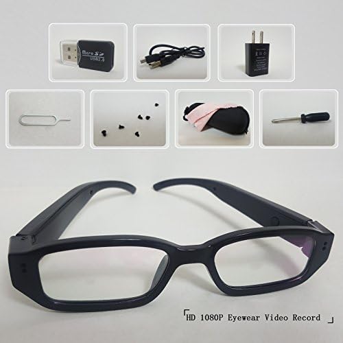 Spy Camera Glasses Hidden Full HD 1080P 8G Eyeglasses Camcorder With Video Taking Of Spectacles Inspection For Halloween And Christmas Gift