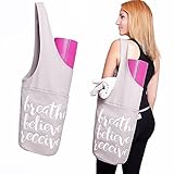 Yoga Mat Bag by Shantarams - FREE BONUSES - FACE TOWEL + Yoga exercise eBook included /Yoga Mat Tote with side pocket and zipper pocket