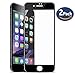 JACNITAD iPhone 7 Plus Screen Protector, iPhone 7 Plus Tempered Glass Full Coverage High Definition Ultra Clear Film Anti-Bubble 3D PET [Soft Edge Hybrid] for iPhone 7 Plus (Black) (2 Pack)