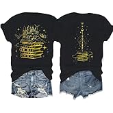 Magical Shirts for Women Book Magic Graphic T-Shirts Magic School Shirt Flourish and Blotts Shirts Wizard Costume Tops