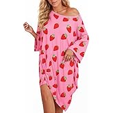 CRIPOM Plus Size Moo Moos for Women Oversized Sleep Shirts for Women Oversized Nightgown with Pocket Fit S-5XL