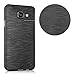 kwmobile TPU Silicone Case for Samsung Galaxy A3 (2016) - Soft Flexible Shock Absorbent Protective Phone Cover - Brushed Aluminum Anthracite/Transparent