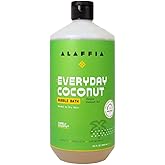 Alaffia Everyday Coconut Bubble Bath, Purely Coconut Scent, 32 Oz